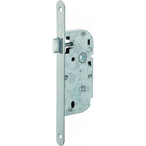 Serratura ECO da incasso, asse 40 mm, solo scrocco, frontale inox arrotondato, senza incontro – THIRARD