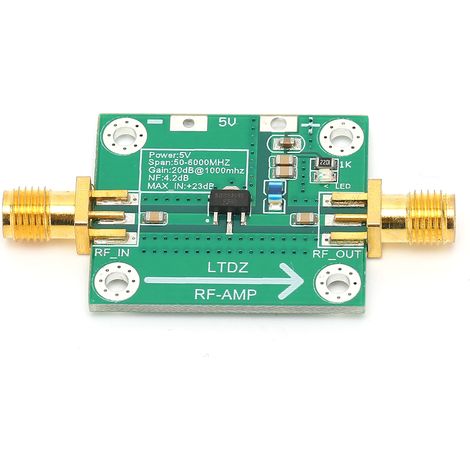 Module Amplificateur RF SBB5089 20dB Gain 50M-6000MHz, Carte Amplificateur Puissance RF Haute Fréquence (1/5)