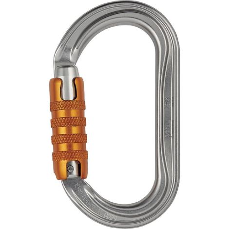 MOSQUETON SIMETRICO OK BALL-LOCK GRIS 25 kN 75 g EN362