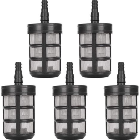 5 PCS Filtre de Tuyau d'arrosage  Acier Inoxydable Pompe D'aspiration D'eau Filtre Cryptage à Double Couche pour Tuyau D'admission Pulvérisateurs nettoyeur haute pression à Huile Équipement