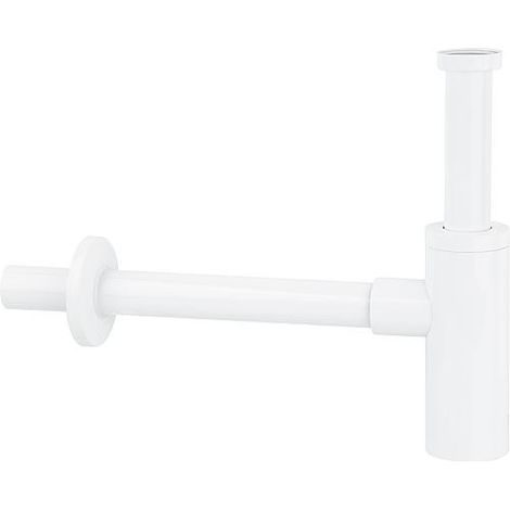 Siphon Design DN32 (11/4") inox, mat blanc