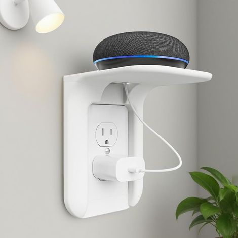 Étagère de rangement murale adhésive sans perçage, support utilitaire pour salle de bain, cuisine, chambre à coucher, bureau, montage facile (1/5)