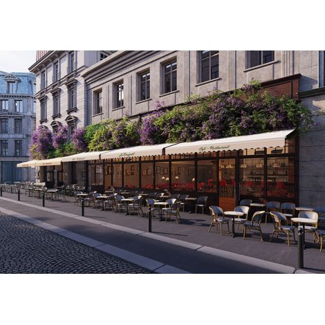 Chaise de restaurant empilable d'extérieur en textilène Lynette (1/5)