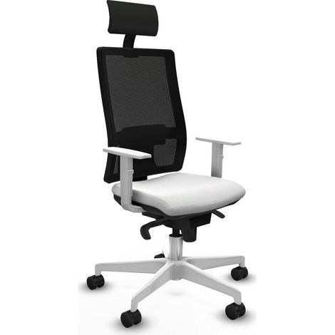 piqueras-y-crespo Silla de oficina moderna blanca ajustable