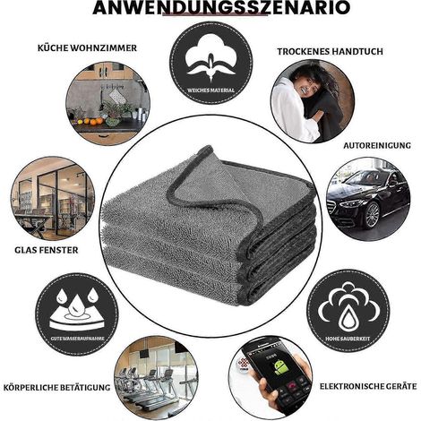Chiffon de séchage extra-large en microfibre brillante pour salle de bain, serviette de bain à séchage rapide, convient aux salles de bain et aux salles de douche, sèche rapidement l'humidité. (1/4)