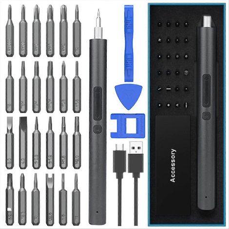 Mini-Elektroschraubendreher, 28 in 1 für Laptop und Smartphone (B) (1/5)