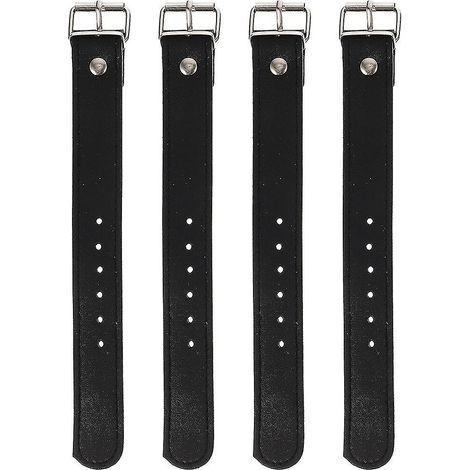 2 paires de sangles pour panier de vélo avant, réglables, noires, 22,5 x 3 cm (1/2)