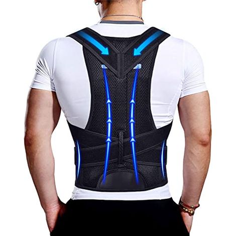 Correcteur de posture : Ceinture de soutien lombaire améliorée pour hommes et femmes - Soutien complet du dos pour soulager les douleurs cervicales et des épaules et améliorer la posture (1/5)