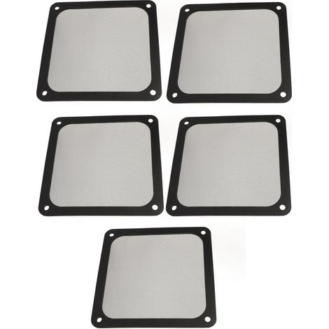 5er-Pack Staubfilter für 120-mm-Lüfter, Wärmeableitung, flexibler magnetischer Nylonrahmen, staubdichtes Gitter für PC-Gehäuse und Netzteil, schwarz (1/5)