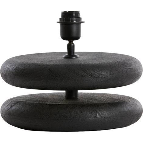 Light & Living - lámpara de mesa - Eboli - negro - madera - (1/4)