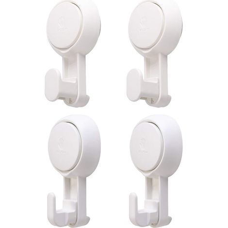 Set mit 4 um 360 Grad drehbaren Saugnapfhaken, je 5 kg Tragkraft, wasser- und ölbeständig, für Handtücher und Schlüssel (1/5)