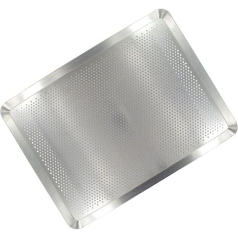 Plaque de cuisson rectangulaire en acier inoxydable 304 – 40 x 60 cm avec trous pour riz et pain