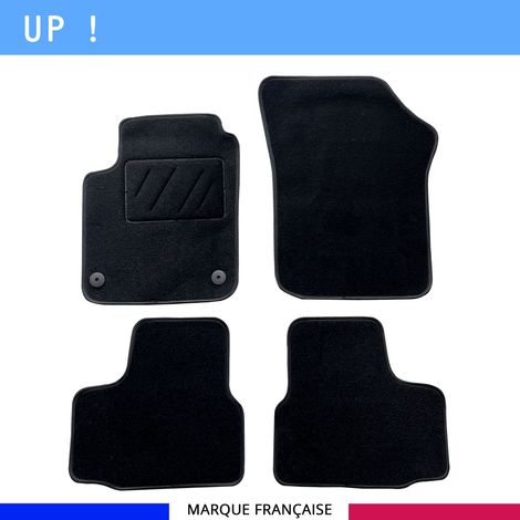 Tapis de sol voiture - Sur mesure pour  Volkswagen / Seat / Skoda UP / MII / CITIGO (08/2011-11/2023) - Antidérapant - Scratch