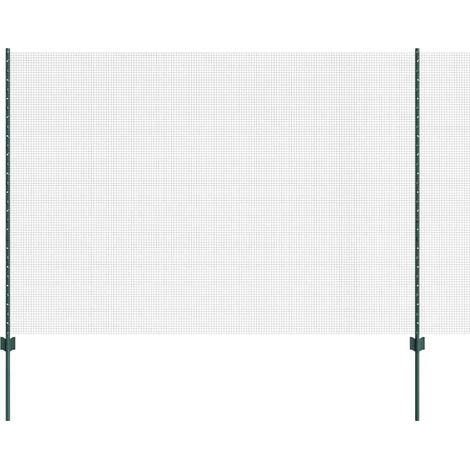 Maison Exclusive - Schweißdrahtzaun mit Pfosten 10 x 1,5 m (B x H