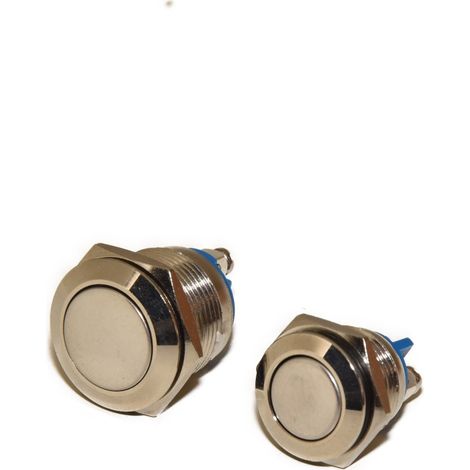 Taster Drucktaster Einbau Ø16mm/Ø19mm wasserdichte Schraubkontakte Edelstahl V2A (1/3)