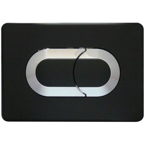 Plaque de commande 3/6L SALINA pneumatique double chasse - noire soft - Regiplast