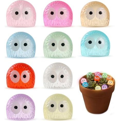 50 Pièces Mini Figurines Lumineuses en Résine, Colorées Phosphorescentes pour Micro Paysage, Décoration de Jardin Miniature, Terrarium, Aquarium et Bricolage DIY (1/5)