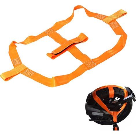 Universal Motorcycle Rear Wheel Tie-Down Strap, Vehicle Tie-Down Strap, Motorcycle Tire Rear Wheel Tie-Down Strap, Heavy Duty Polyester Rim Tie-Down Strap (1/5)