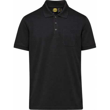 Polo da Lavoro Industry Nera a Manica Corta Uomo Maglia Professionale - TAGLIE: XXL