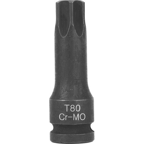 Adaptateur Douille 1/2" pour Embout Torx T80, Clé à Choc Professionnelle, Accessoire Mécanique Auto (1/5)