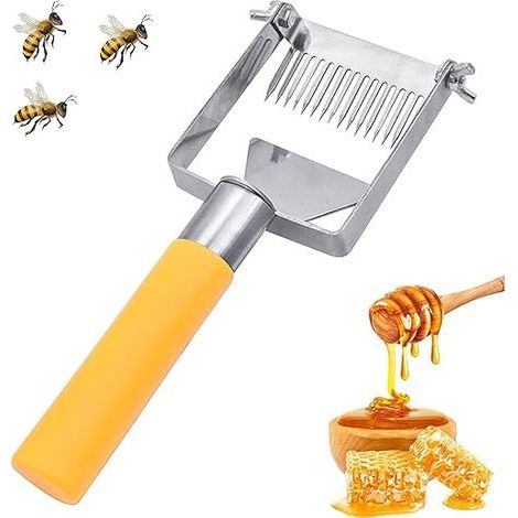 Honey Uncapping Fork, Stainless Steel Beekeeping Fork with Handle, Honeycomb Scraper for Extracting Honey, Perfect Hive Tool for Beekeepers (1/5)