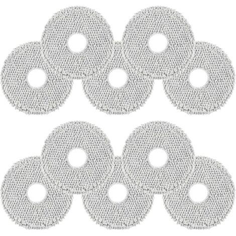 Lot de 10 Serpillères pour Dreame L10s Ultra Gen 2,L10 Ultra,L20 Ultra,L10s Pro Ultra Heat,Xiaomi X10+,compatible avec ECOVACS DEEBOT T30 Omni en Microfibre Douce,Lavable et Réutilisable Mop (1/5)