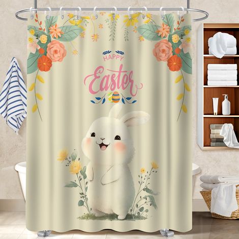 Rideau douche imperméable polyester 180x180 séchage rapide rideau imperméable pour offrir à noël ou un anniversaire (1/5)