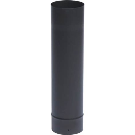 TEN – Conduit de fumée en acier émaillé noir mat Ø153 mm – Longueur 50 cm – Résistant aux acides et hautes températures