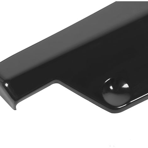 Ensemble de 2 pièces universel noir brillant pour garniture d'angle arrière, couvercle arrière et aileron arrière (1/4)