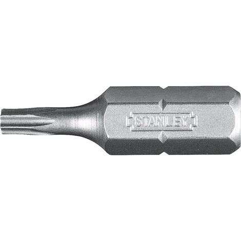 Stanley T20 Torx Screwdriver Bit (1/4 Inch Drive, 25 mm Length, Hexagonal Tip)