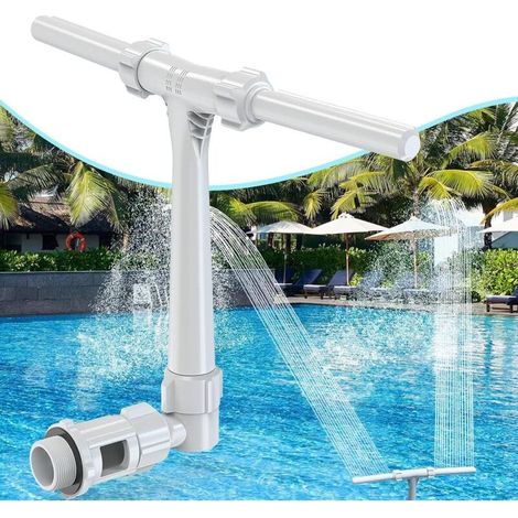 Fontaine à eau à double pulvérisation pour piscines hors sol/creusées, Accessoires de Piscine à Double Jet pour Piscine Hors Sol/souterraine, Fontaine de Piscine réglable 2 en 1 pour Piscine Hors Sol (1/4)