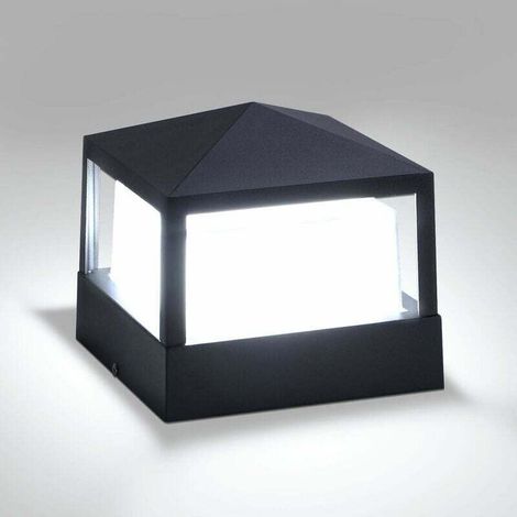 – Lampadaire Lampadaire - Lumière de porte extérieure - Alliage d'aluminium étanche IP65 - Lumière d'entrée de clôture de porte de pelouse de paysage de jardin doré - Lumière blanche froide (1/5)