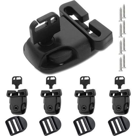 Clips de rechange pour couverture de spa, lot de 4, avec clé et boucle coulissante, accessoires de quincaillerie (1/5)