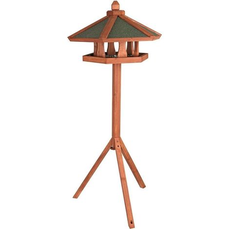 Natura mangeoire oiseaux avec pied, en pin ø 65 × 46 cm/1,45 M, brun (1/5)