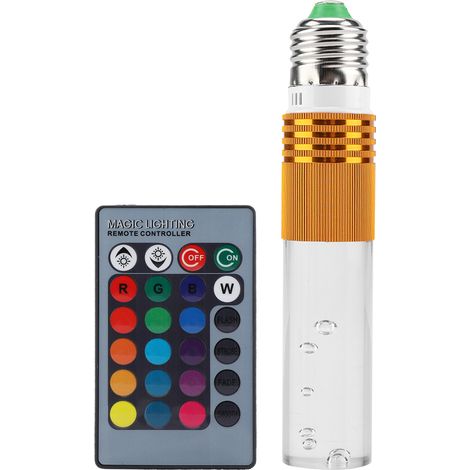Ampoule LED cristal RGB 3W E27 à 16 couleurs changeantes avec télécommande (dorée) (1/5)