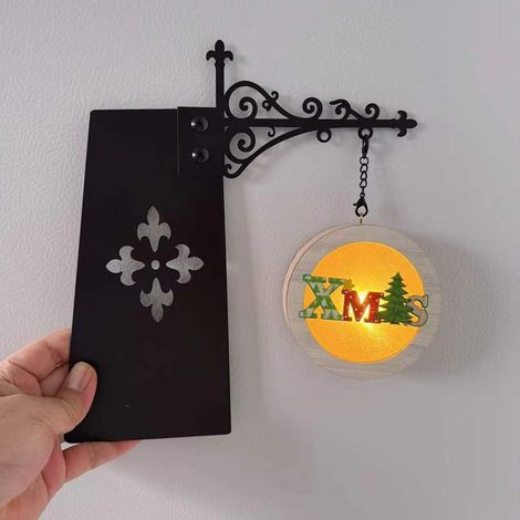 1 Dekorative Bücherregallampe Laterne Dekorative Bücherregalbeleuchtung Festtagsdekoration Zuhause Geschenk Halloween Weihnachten - Weihnachtsregal C (1/4)