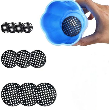 150 Pcs Grille Drainage Bonsaï, ,Rond Grille Pot de Fleur, pour les Bonsaïs et les Pots de Fleur(Φ 2.5/4.5/7.5 cm) (1/5)