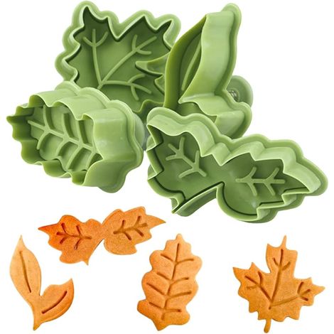 Emporte-pièces feuille d'érable, Emporte-pièces feuille d'érable, Emporte-pièces, Décorations pour gâteaux, Tampons à biscuits pour le printemps et l'automne. (1/5)