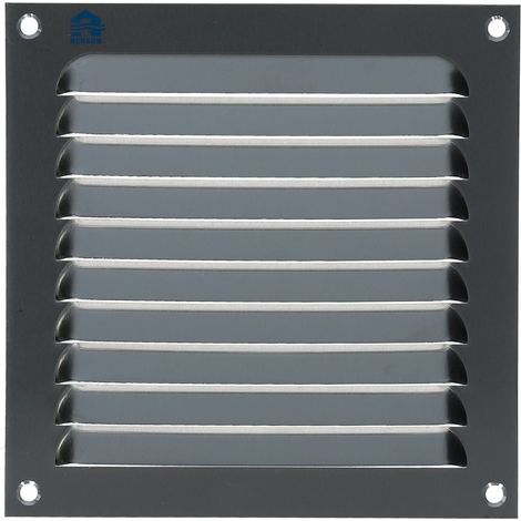 Grille à persienne 436 largeur 150mm hauteur 150mm anodisé argent - RENSON - 16251