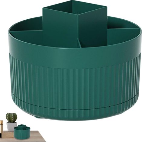 Boîte à cosmétiques Porte-pinceaux de maquillage Stockage rotatif à 360 degrés Solution de salle de bain de grande capacité pour ranger vos maquillages Grande trousse de maquillage Gardiens (1/5)