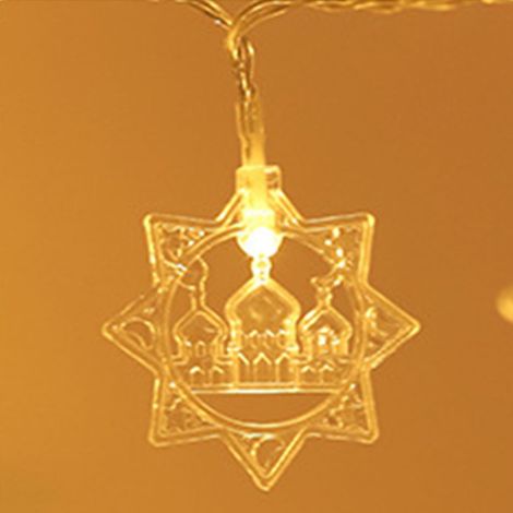 Guirlande lumineuse LED 5 pièces, blanc chaud, rideau féerique pour chambre, mariage, fête, décoration palais, 1.8m, 10LED, 2 sections longues et lumineuses (1/5)