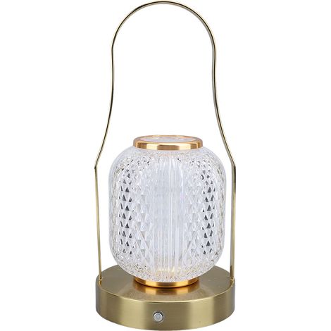 Lanterne LED rechargeable sans fil, lampe de table avec batterie 3600 mAh, intensité lumineuse réglable en continu, idéale pour la maison, la chambre et le camping. (1/5)