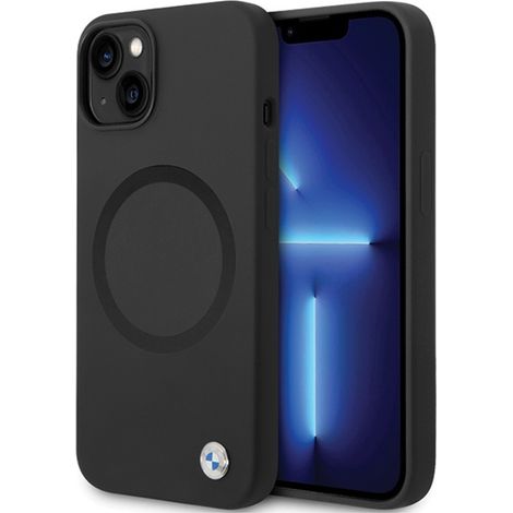 BMW BMHMP14SSILBK2 iPhone 14 / 15 / 13 6.1 nero/nero Sigillo Silicone Liquido MagSafe (1/5)