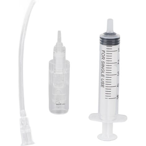 Cartouche de micro-aiguilles 6D jetable, seringue-cathéter de rechange blanche pour appareil électrique de microneedling (1/5)
