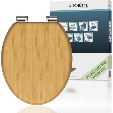 WC-Sitz NATURAL BAMBOO, Bambus, mit Absenkautomatik (1/5)