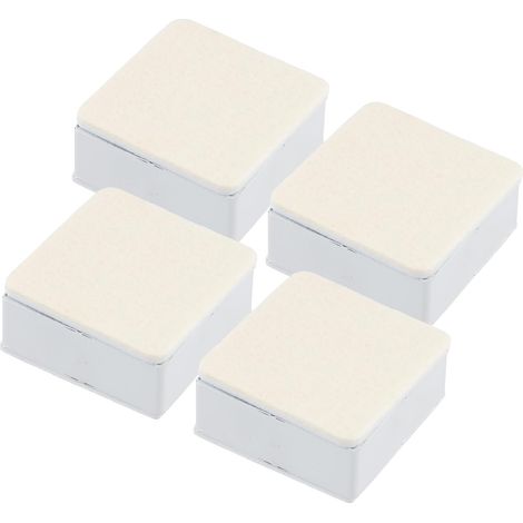 4 Pièces Rehausseur de Meubles en Acier Carbone, Hauteur de 3 cm Rehausseur Pieds de Lit, Rehausseur de Meuble Auto-adhésif Antidérapant, Rehausseur Pied de Table, Diamètre de 6 cm, Carré (1/5)