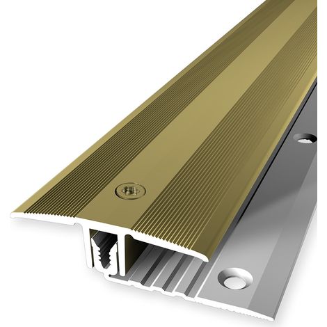 PROVISTON  Übergangsprofil  Parkettausgleich  Breite: 44 mm  Höhenausgleich: 7 - 18 mm  Länge: 900 mm  Aluminiumprofil  Gold  1 Stück