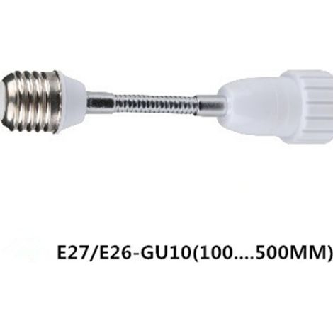 Universeller E27-auf-GU10-Adapter, flexible Verlängerung, für Lampenfassungen und -halter, CE-konform. (1/5)
