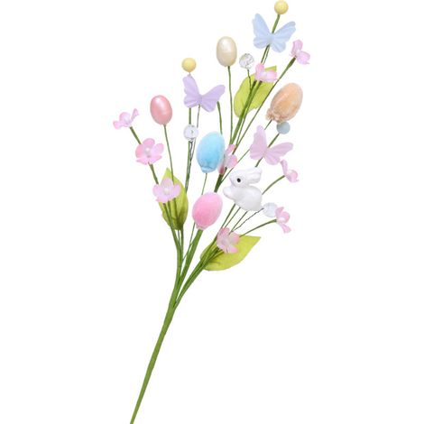 Décoration de Pâques Lapin, Œufs et Fleurs pour Arrangement DIY et Bouquet de Fête (1/5)