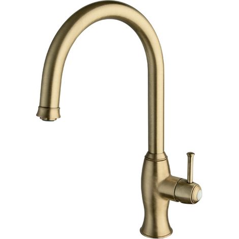 Cristina Ondyna – Robinet mitigeur cuisine vieux bronze – Hauteur sous bec 250 mm – Bec orientable – Aérateur anticalcaire – Garantie 8 ans - KA51592 (1/2)